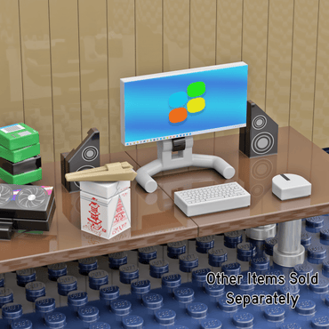 Chinese Takeout Container with Chopsticks - Custom Printed - Made Using LEGO® Parts