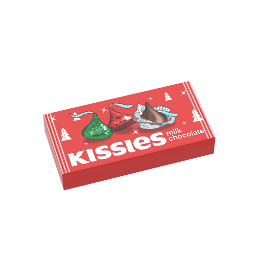 Christmas Chocolate Kissies Candy - Custom Printed - Made Using a LEGO® Part