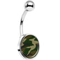Woodland Camo Print Belly Ring