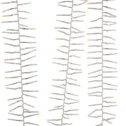 1000-Light Multicolor LED Clear Wire Cluster Garland