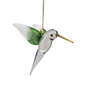 Feeding Hummingbird - Green Wing - Egyptian Glass Ornament