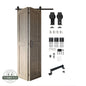 2-Door Bifold Barn Door Kit | Black Hardware