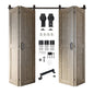 4-Door Bifold Barn Door Kit | Black Hardware