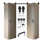 4-Door Bifold Barn Door Kit | Black Hardware
