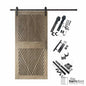 Diamond Pattern Barn Door Kit | Black Hardware