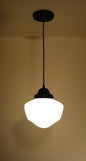 Original Schoolhouse |7"| Milk Glass PENDANT LIGHT Fixture