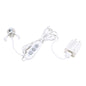 White USB Cord & Power Adapter with White LED Bulb