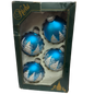 Krebs  Glass Ornament 4 pack - Turquoise Bliss
