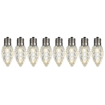 Warm White LED C-9 Lightbulbs - 25 Pack