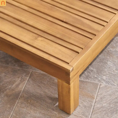 Outdoor Club Chair Acacia Wood Mid-Century Teak Cushion 30in