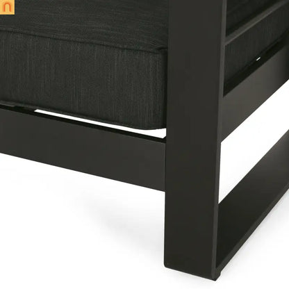 Outdoor Club Chair Aluminum Modern Dark Gray