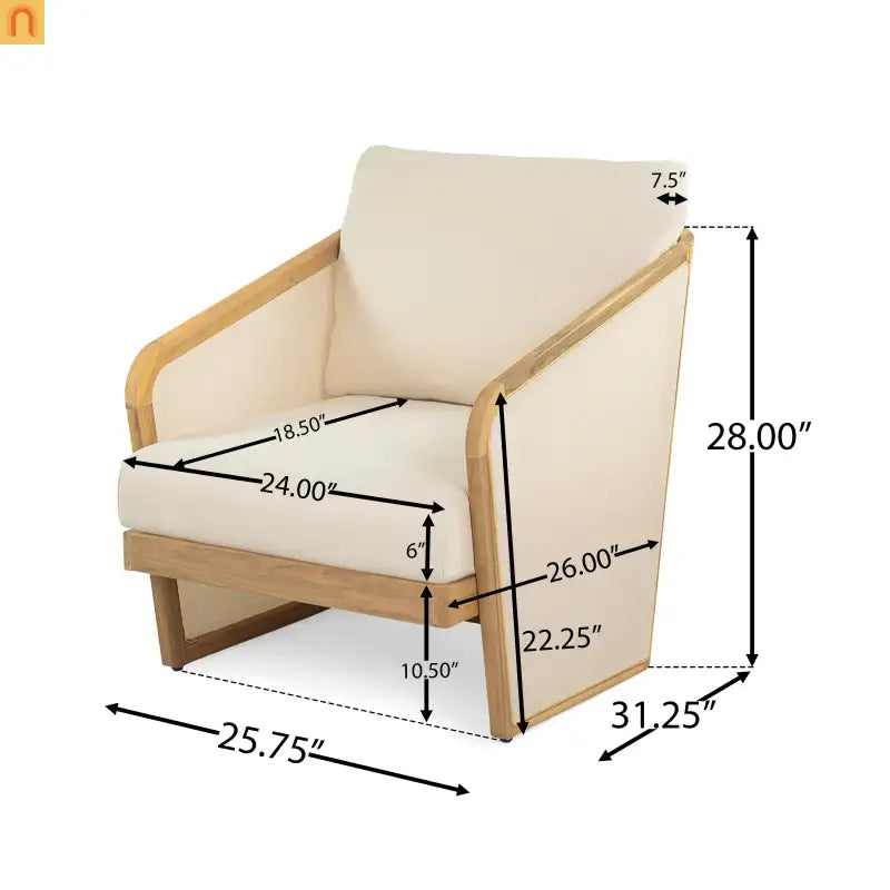 Outdoor Club Chair Set Acacia Wood 2 Piece