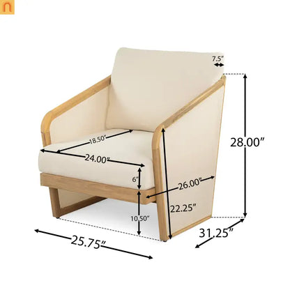 Outdoor Club Chair Set Acacia Wood 2 Piece
