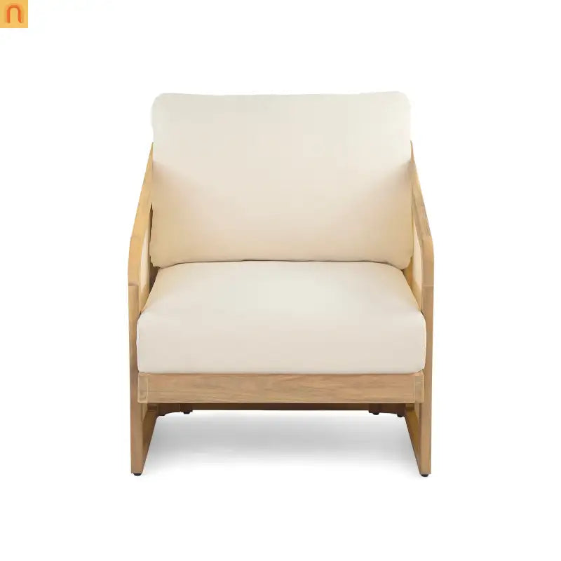 Outdoor Club Chair Set Acacia Wood 2 Piece