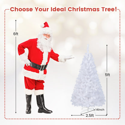 8 ft White Artificial PVC Christmas Tree with Stand