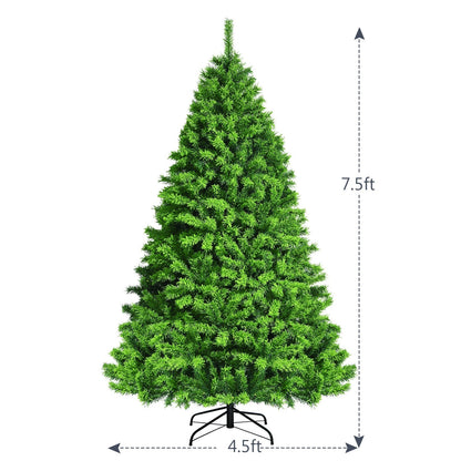 Snow Flocked Artificial Christmas Tree with Metal Stand