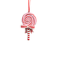 Candycane Treats Hanging Ornament - Red Pinwheel