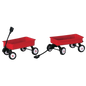 Red Wagons Set Of 2