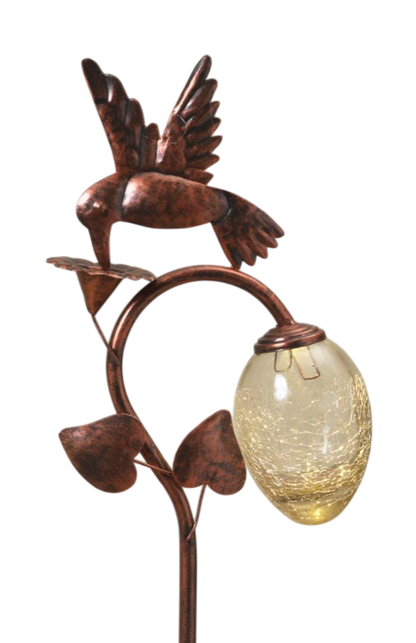 Solar-Powered Bronzed Animal Garden Stake -