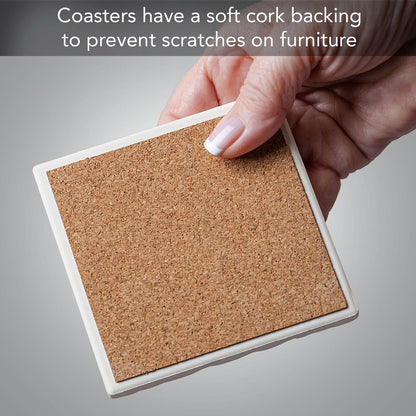 Coastal Moments 4 Pack Assorted Image Coaster Set