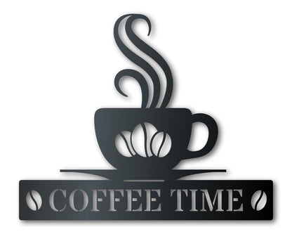 Custom Metal Coffee Bean Wall Art | Indoor Outdoor | Up to 46" | Over 20 Color Options