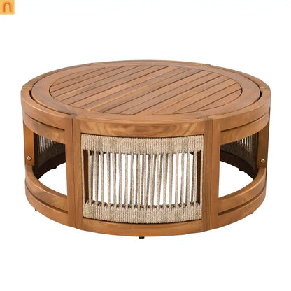 Outdoor Coffee Table Acacia Wood Square 27.95