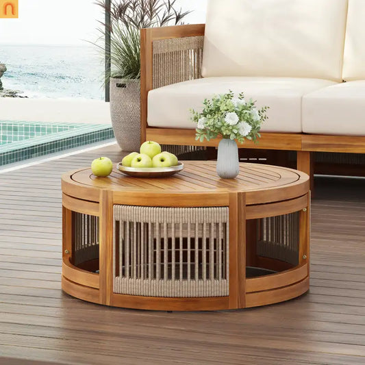 Outdoor Coffee Table Acacia Wood Square 27.95
