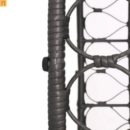 Outdoor Coffee Table Rectangular Rattan Gray 32.5x25in