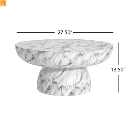 Outdoor Coffee Table Square MGO Faux Marble 27.5in