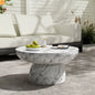 Outdoor Coffee Table Square MGO Faux Marble 27.5in