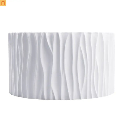 Outdoor Round Coffee Table 26.8" White Wavy