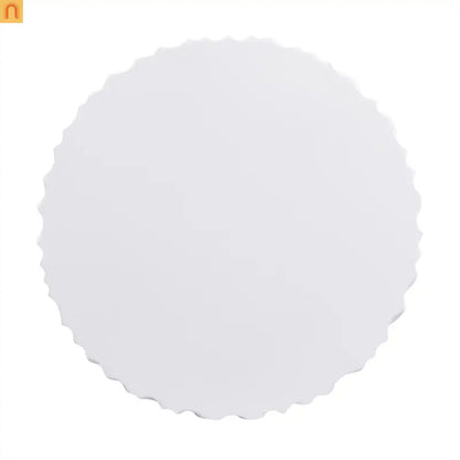Outdoor Round Coffee Table 26.8" White Wavy