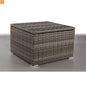 Outdoor Storage Side Table Wicker Gray 33x33x22 In Scratch Free