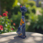 Colorful Talavera Cat Statue | Handmade Mexican Art