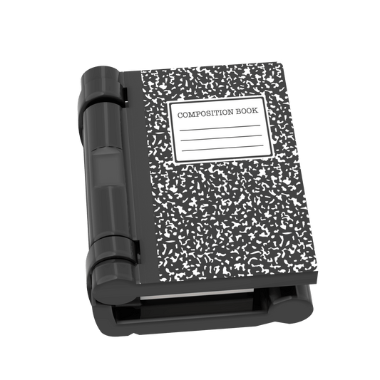 Composition Notebook - Custom Printed Minifig Scale - Made using LEGO® Parts