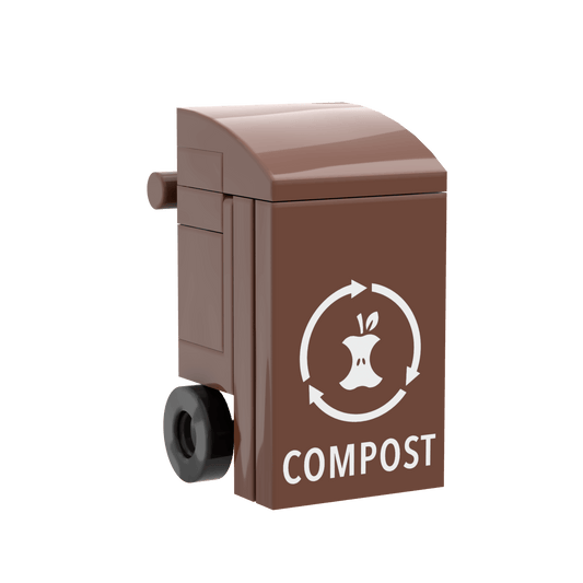 Compost Bin - Mini Building Set - Custom Printed - Made Using LEGO® Parts