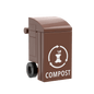 Compost Bin - Mini Building Set - Custom Printed - Made Using LEGO® Parts
