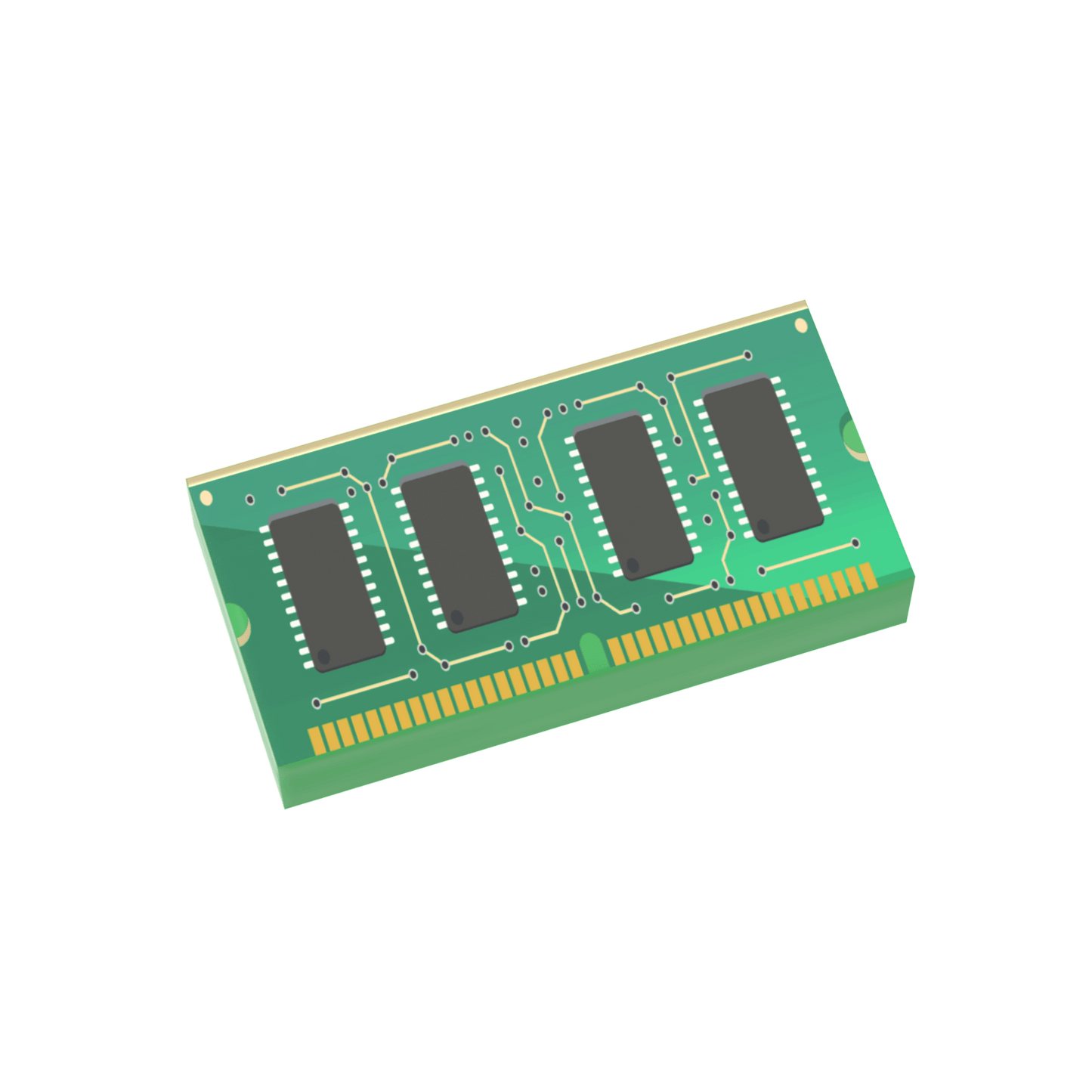 Computer Memory RAM - Custom Printed 1x2 Tile - Made Using LEGO® Parts