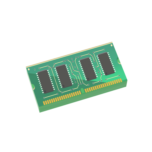 Computer Memory RAM - Custom Printed 1x2 Tile - Made Using LEGO® Parts