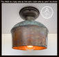 Handcrafted Copper Farmhouse Ceiling Light | 8.5" Flush Mount