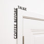 Wooden Corner Quote – Coffee Before Talkie