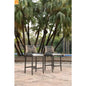 Outdoor Bar Stool Aluminum Rope Gray Set of 2 Counter Height