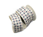 Heart Blue Check Wire Edge Ribbon