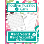 Positive Puzzles For Girls - Word Search And Word Scramble For Teens: Positive Words & Mindset Activity Book For Teenage Girls / Young Adults - Paperback