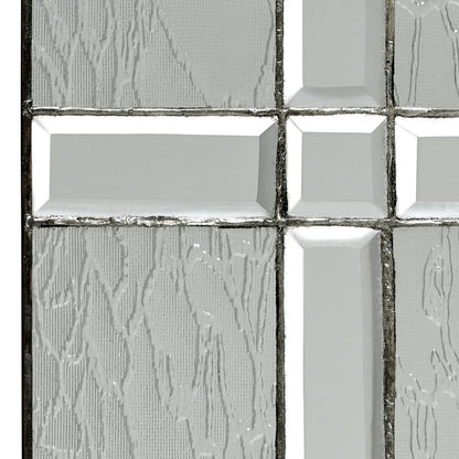 Beveled Cross Clear Glass Window Panel