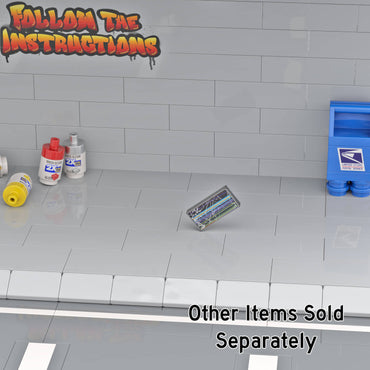 Cracked Phone (Black) - Custom Printed Minifig Accessory - Made using LEGO® Parts (1 x 2 Tile)