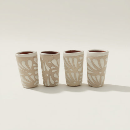 Cream Talavera Shot Glass | Handmade Mexican Ceramic
