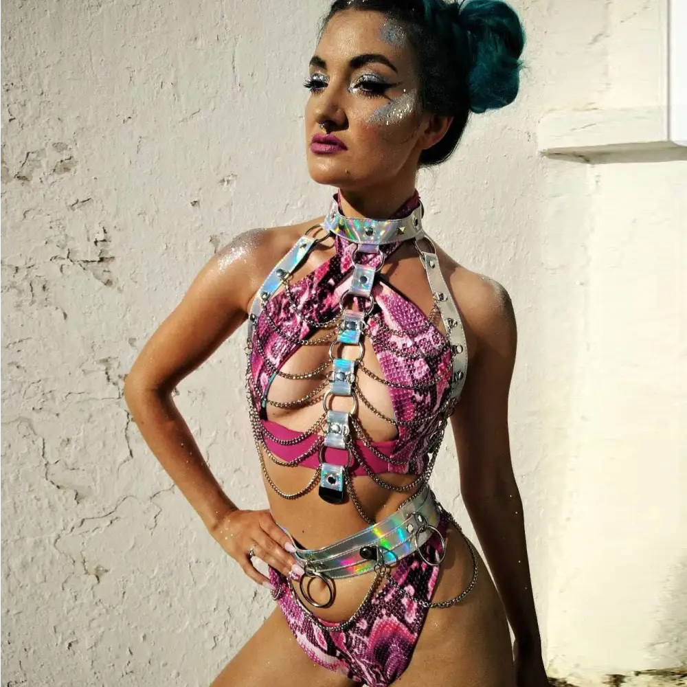 Creative Versatile Laser Ladies Belt Bodysuit