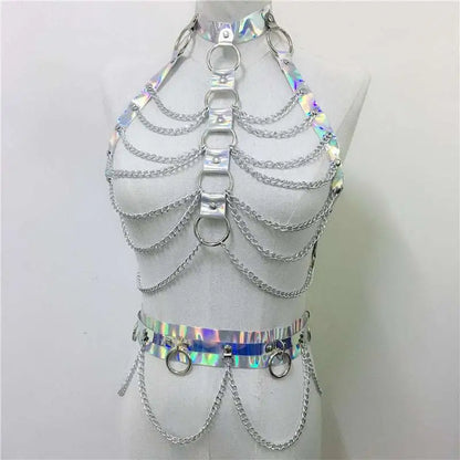 Creative Versatile Laser Ladies Belt Bodysuit