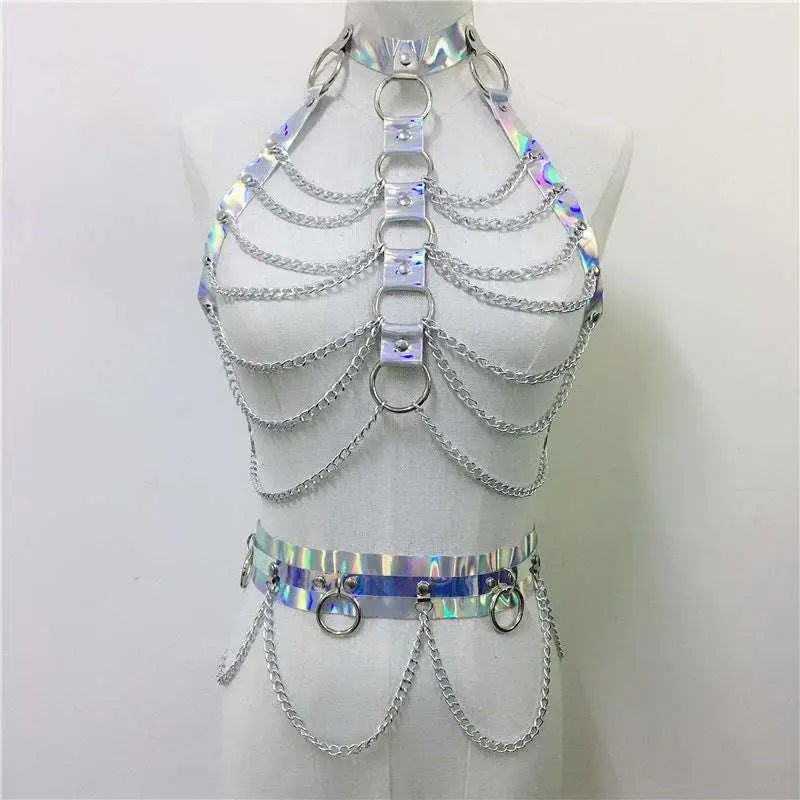Creative Versatile Laser Ladies Belt Bodysuit